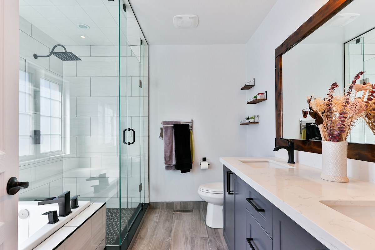 Freshly cleaned bathroom